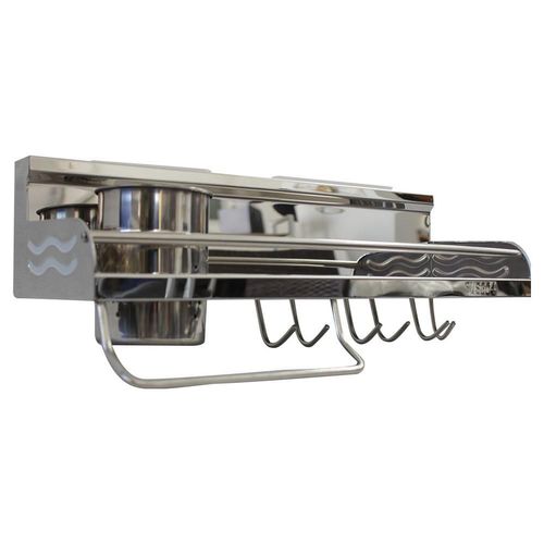 Estante organizador de cocina para utensilios y especias con 1 vaso