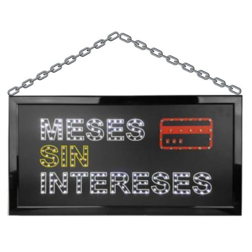 Letrero Led Luminoso Meses Sin Intereses Ml-let-msi