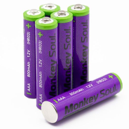 Pilas Baterías AAA Recargables Monkey Soul 6 piezas 800 mAh