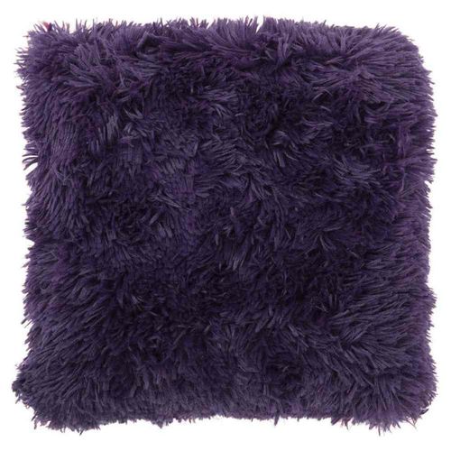 Cojín Decorativo de Pelo Largo Morado de 50 X 50 cm