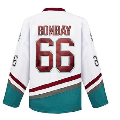 Jersey Gordon Bombay 66 Bordado Hockey Mighty Ducks Patos Blanco