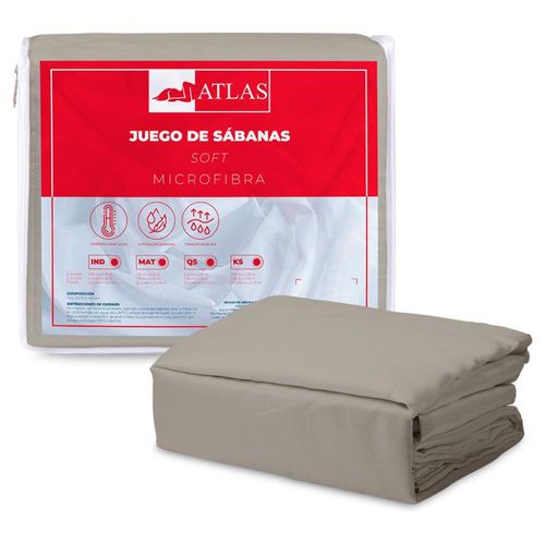 Juego de Sábanas Individual Gris