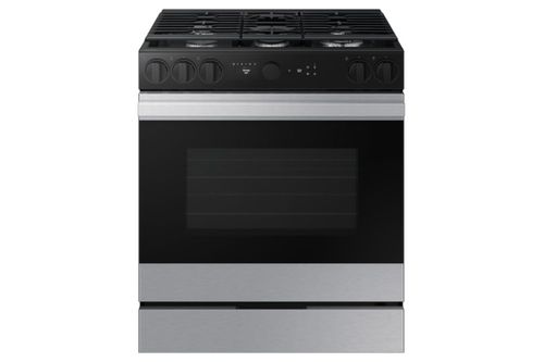 Estufa Samsung Bespoke 5 Quemadores AirFry SmartThings Plateado