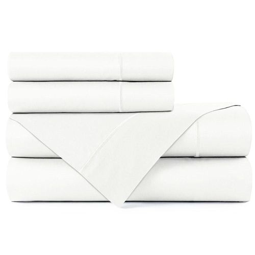 Juego de Sabanas 100% Algodón Frescas y Transpirables King Size Blanco Kyuden Home