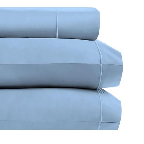 Juego de Sabanas 100% Algodón Frescas y Transpirables King Size Baby Blue Kyuden Home