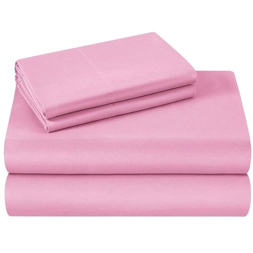 Juego de Sabanas 100% Algodón Frescas y Transpirables King Size Baby Pink Kyuden Home