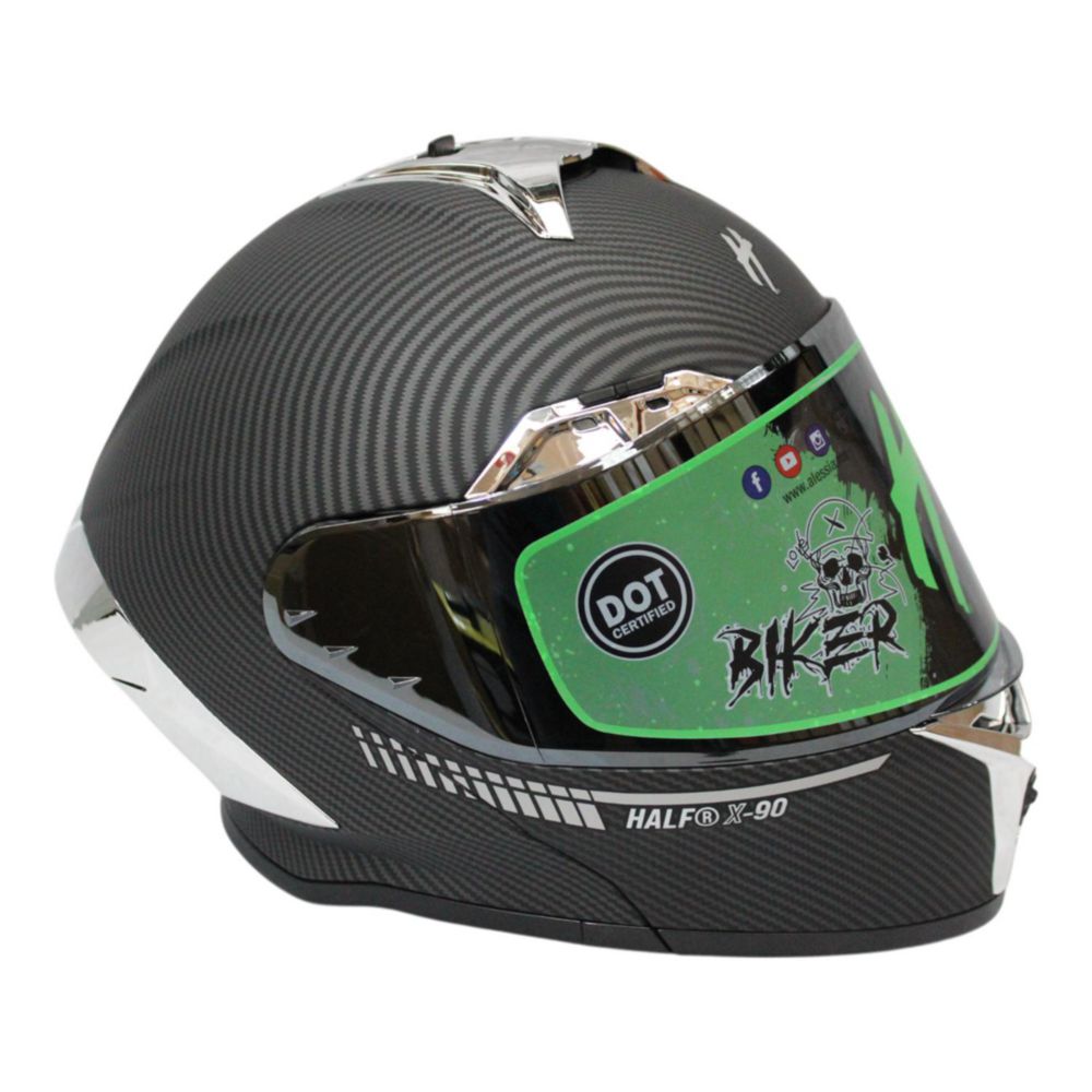 Alessia Casco Cross Con Mica Casco Techx2 Cross Titanium Con Mica