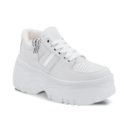 Tenis casual dama plataforma 8cm blanco 298-27