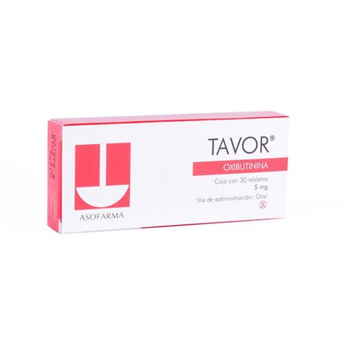 TAVOR CLORHIDRATO DE OXIBUTININA 5 mg Tableta