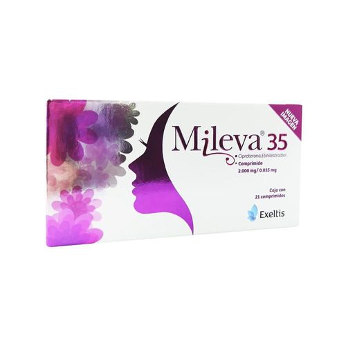 MILEVA 35 CIPROTERONA - ETINILESTRADIOL 2/0.035 mg Comprimido