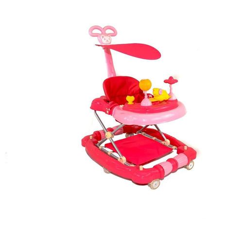 Andadera para Bebe Caminadora Plegable 3 en 1 Estrella Rosa