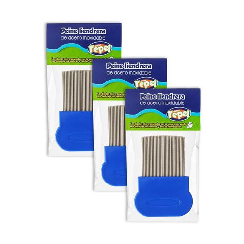 PACK SURE REPEL 3 PEINES PEINE PARA ELIMINAR PIOJOS Y LIENDRES