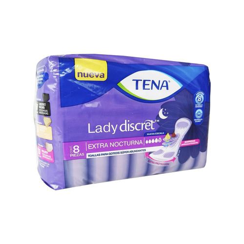 TENA LADY DISCRET TOALLAS SANITARIAS EXTRA NOCTURNA Paquete