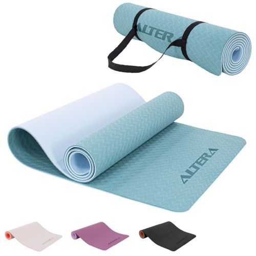 Altera DUAL Tapete para ejercicio TPE 6 mm Bicolor Beige/Naranja (Arena-Coral)