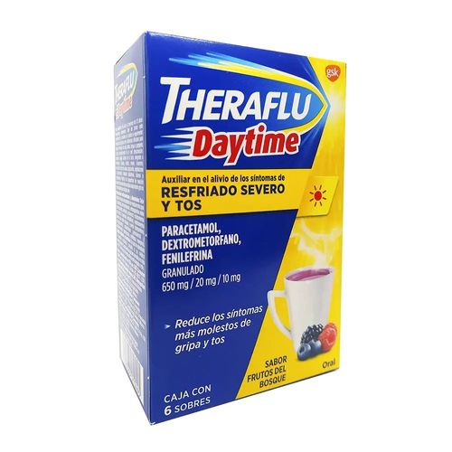 THERAFLU DAYTIME PARACETAMOL - DEXTROMETORFANO - FENILEFRINA 650/20/10