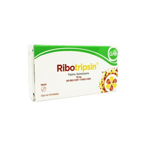 RIBOTRIPSIN TRIPSINA - QUIMOTRIPSINA 18 mg Tableta