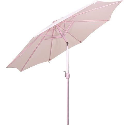 Sombrilla Jardin Exterior 2.63m Inclinacion Playa Terraza Rosa Jardimex