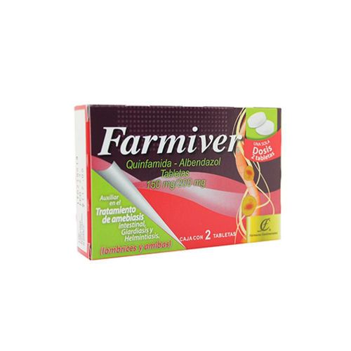 FARMIVER ALBENDAZOL - QUINFAMIDA 200/150 mg Tableta