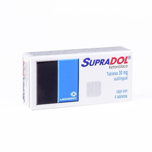 SUPRADOL - SUBLINGUAL KETOROLACO 30 mg Tableta Sublingual