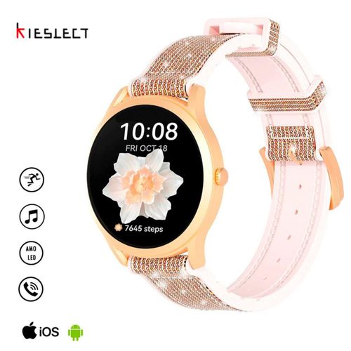 Smartwatch Kieslect LORA Gold Bluetooth 5.2 Resistente al agua pantalla Amoled 1.32"