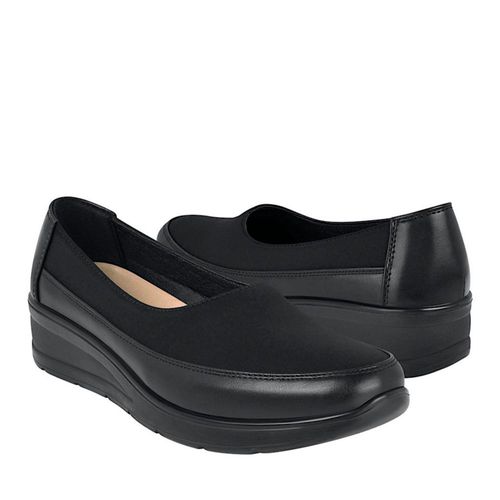 ZAPATOS DAMA COMFORT FIT 26448 TEXTIL NEGRO