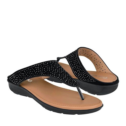 SANDALIAS DAMA STYLO 5109 SUEDE NEGRO