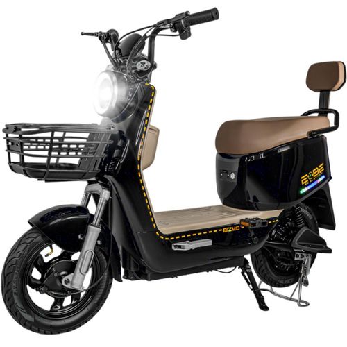 Bicicleta Electrica Luz Led Scooter 50 Km/h 3 Velocidades Café Bizmo