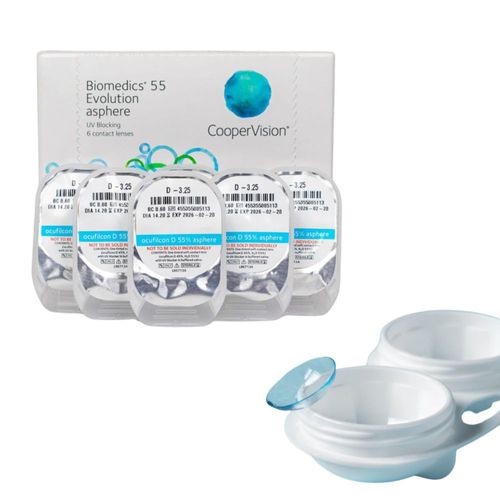 Biomedics 55 Evolution Graduación -0.25 Lentes De Contacto Blandos Coopervision