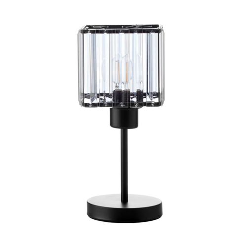 Lámpara De Mesa Cristal Cortado Decolamp Faro Cuadrado
