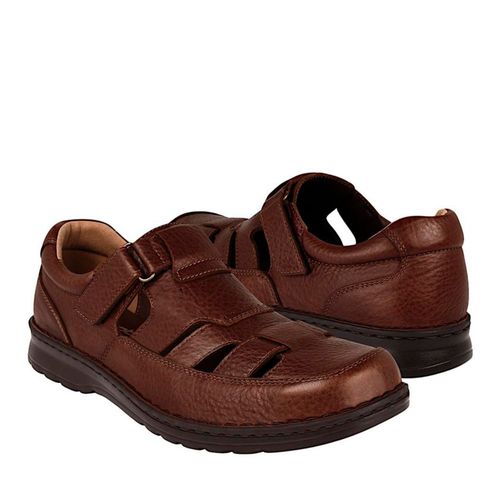 HUARACHES CABALLERO LOBO SOLO 6523 PIEL CAFÉ