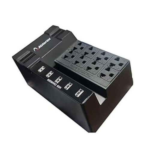 Ablerex AB-R1208USB Regulador de Voltaje Automático, 1200VA / 600W 120V 50/60HZ, 8- Nema 5-15R, 5 x USB 2.4A Puertos de Carga