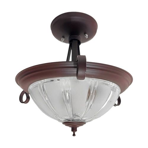 Candil De Techo Luz Ideal Clásico 600 Chocolate 2 Luces.