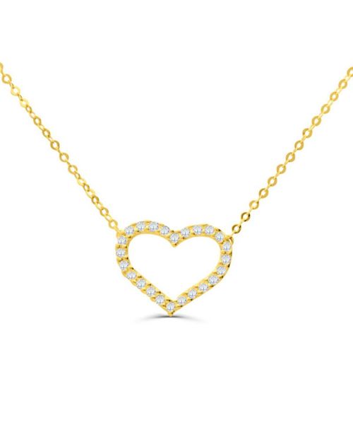 GARGANTILLA DE ORO AMARILLO 14K 45 CM CON ZIRCONIAS