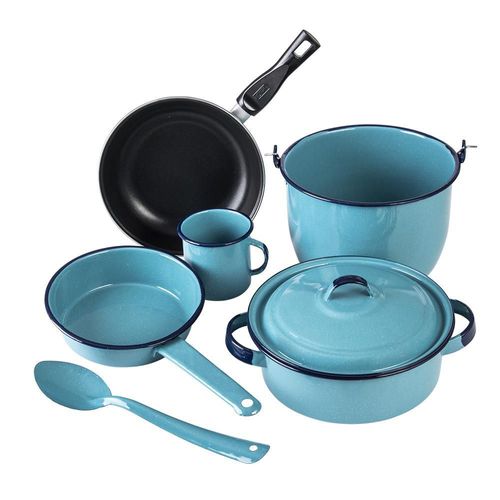 Batería de Peltre 7 pz  Azul Turquesa Renata Cinsa