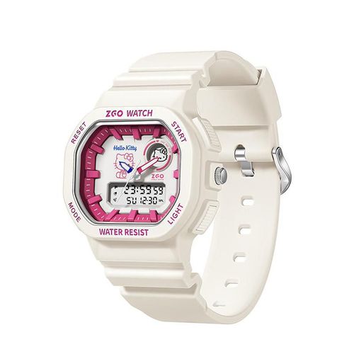 Reloj Hello Kitty ZGOxSawuo cuadrado multifuncional blanco crema