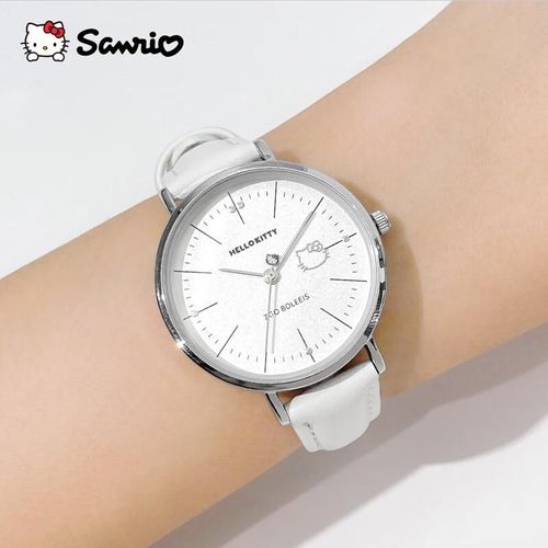 Reloj Hello Kitty ZGH-281-QL20 liviano y casual blanco