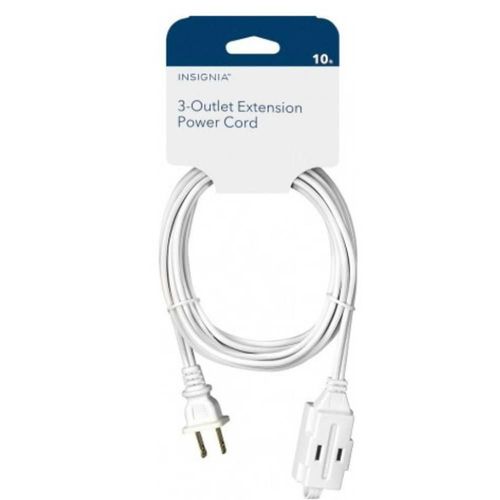 Cable de alimentación de extensión Insignia 3 salidas 3 metros Blanco