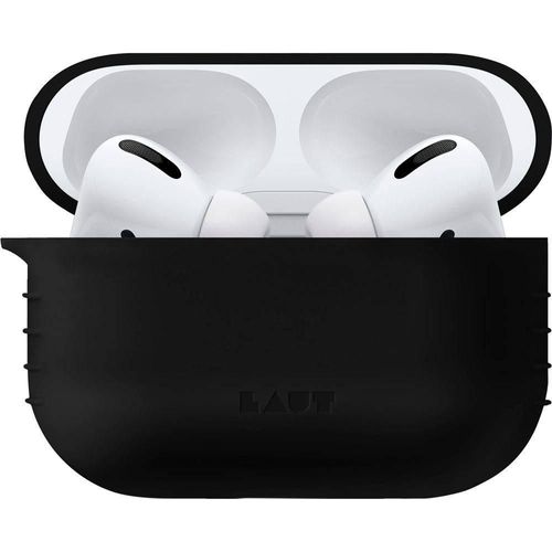 Estuche para Airpods Pro Laut silicón color negro con gancho