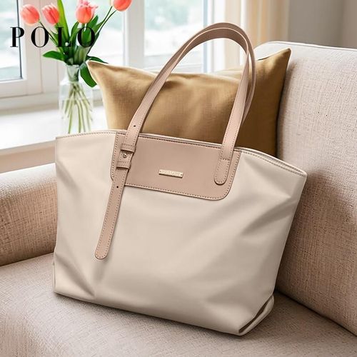 Bolso Tote POLO PAB12013 resistente y espacioso Beige para mujer