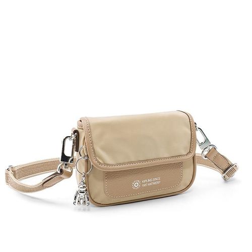 Mochila KIPLING MUZE INAKI S beige expandible para mujer