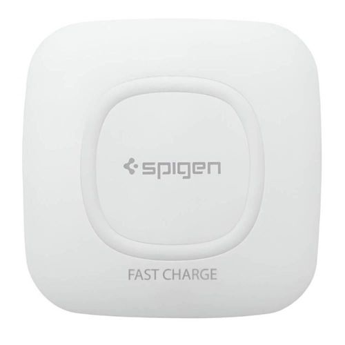 Base de carga inalámbrica Essential Spigen 10W certificado Qi  Blanco