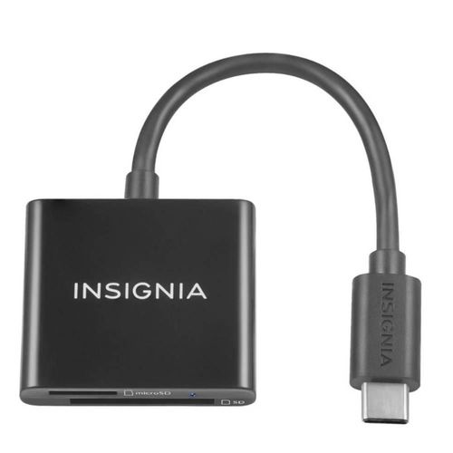 Lector de tarjetas de memoria Insignia USB tipo C color negro
