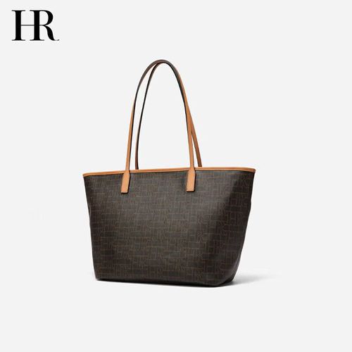 Bolso Tote HR Helena Marrón de Gran Capacidad para Mujer