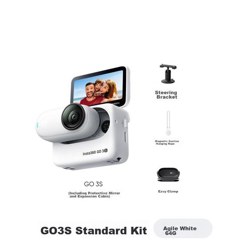 Cámara de acción Insta360 GO 3S resolución 4K sumergible 10 metros