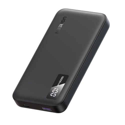 Batería portatil 10,000mAh PB311 UGREEN USB C 20W Pantalla LED Negro