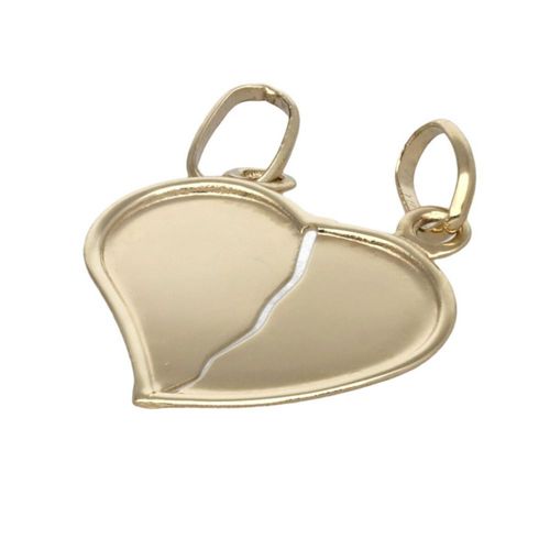 Dije De Corazón Dividido Oro 10K Sin Cadena CV10K-4D-A