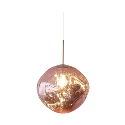 Ilios Innova | Lámpara Colgante Lava 28cm color Rosa, Altura Ajustable