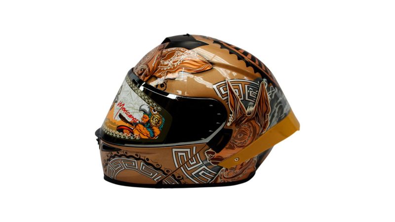 Casco Para Moto Abatible Cox Xolot Certificado Dorado