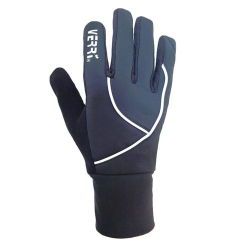 Guantes para Correr Verri color Negro con Tira Reflejante