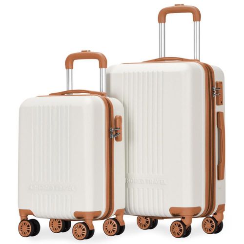 Maletas de viaje carry-on de mano cabina 10kg Rígida set de viaje 2 pack ETERNA 20” + 16” ABS doble calibre, cierre expandible, llantas desmontables